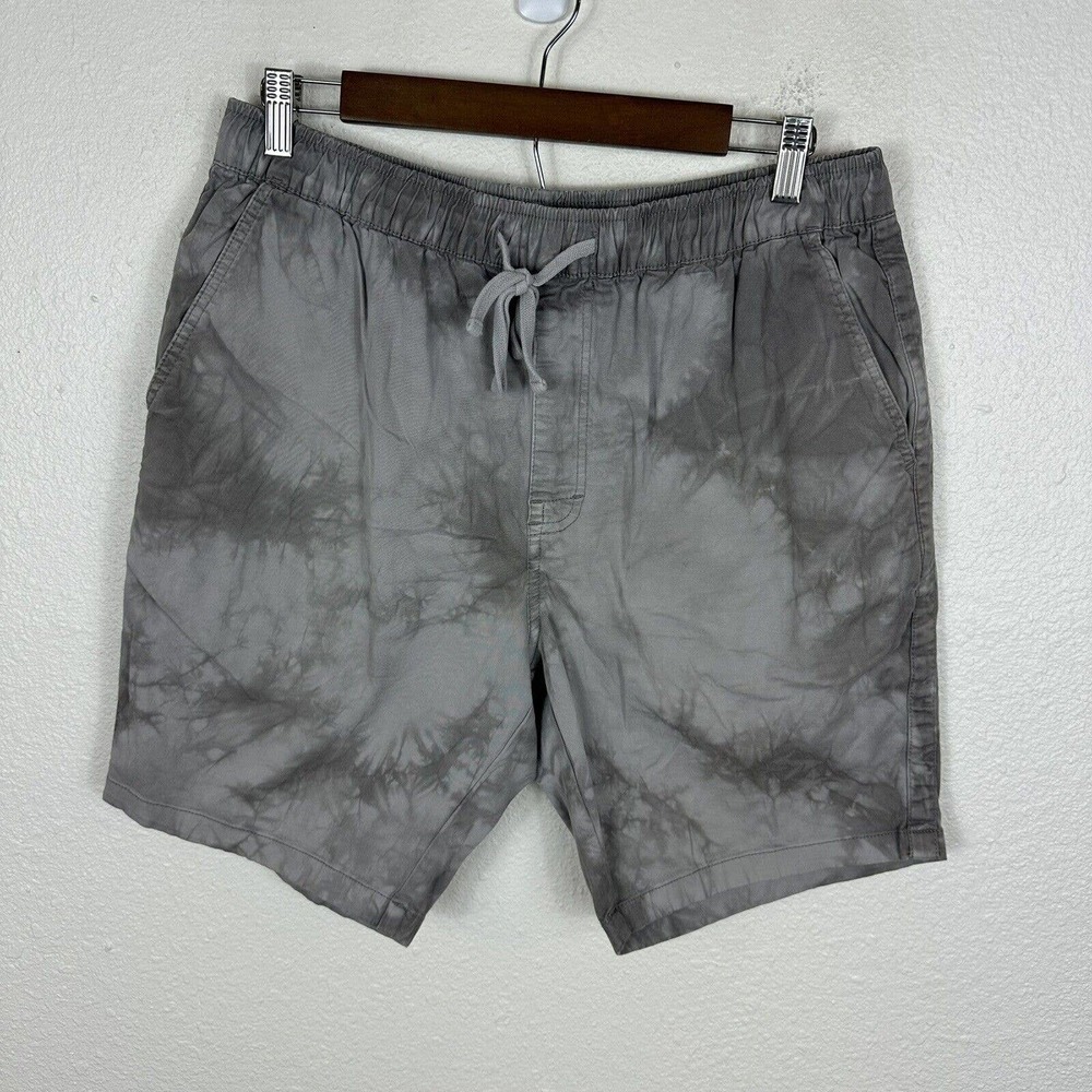 Katin Mens Tie Dye Patio Short Size L Gray Casual Athletic